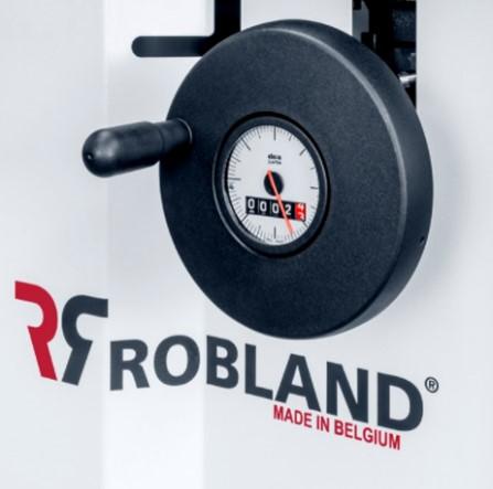 Håndhjul med integreret analog udlæsning til justering af spindelhøjden