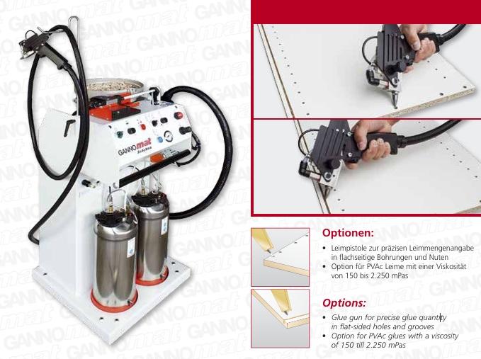 Limdoseringspistol med 3,5 meter slange + højdejusterbar holder for pistol og slange
